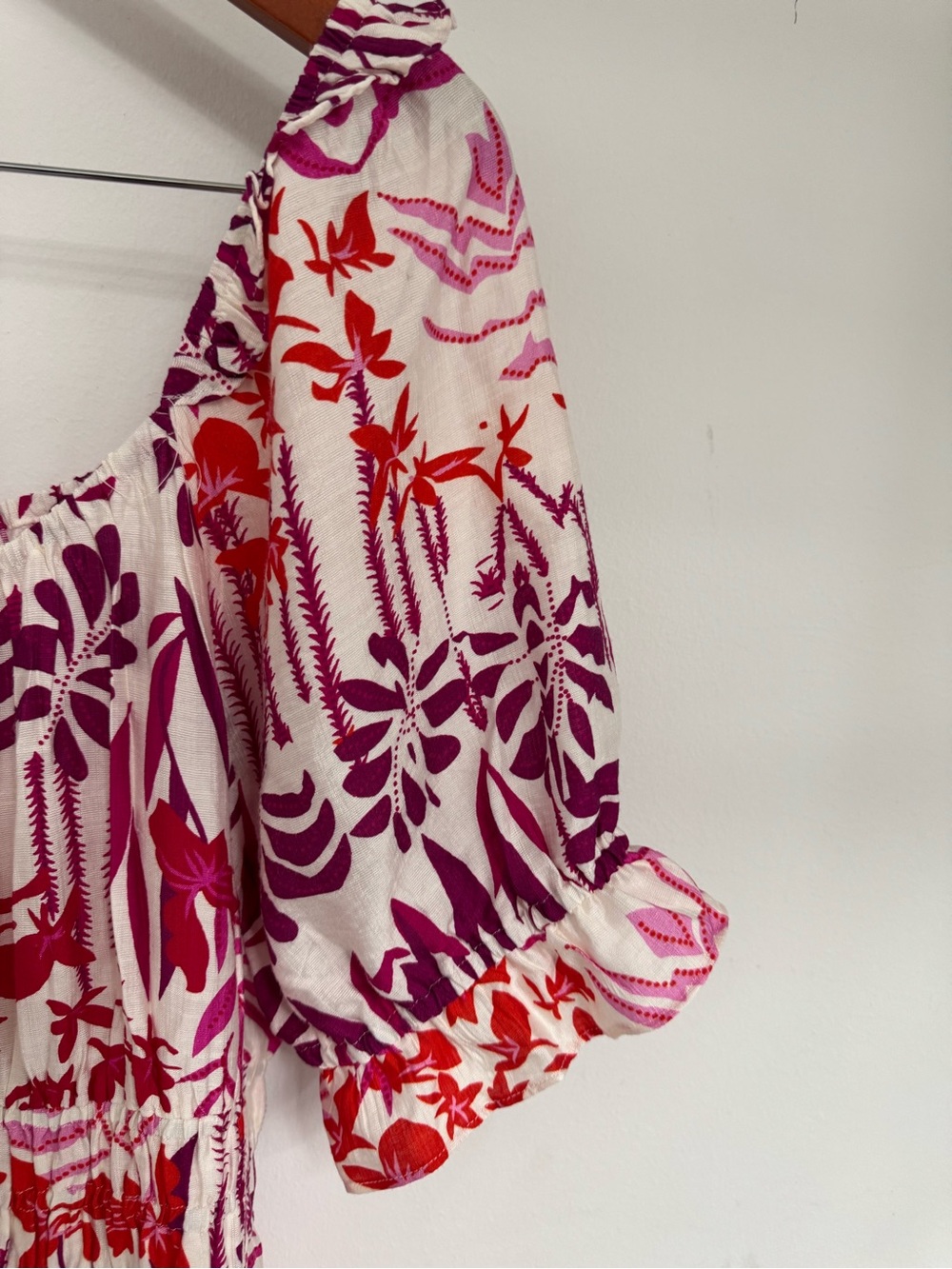 Women’s Pink & Red Floral Maxi Dress - Picture 5 of 6